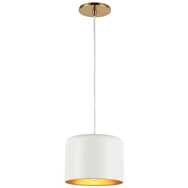 Image 1 Emilia 8" Wide 1 Light Aged Brass Pendant