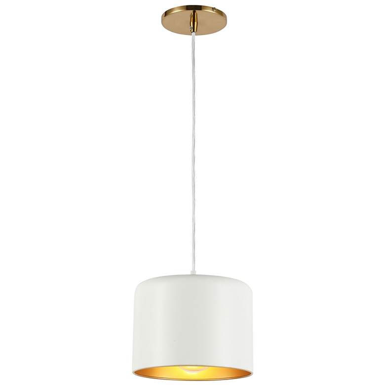 Image 1 Emilia 8 inch Wide 1 Light Aged Brass Pendant