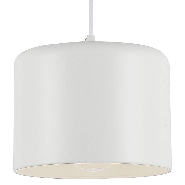 Image 3 Emilia 8 inch Wide 1 Light Matte White and Shade Pendant more views