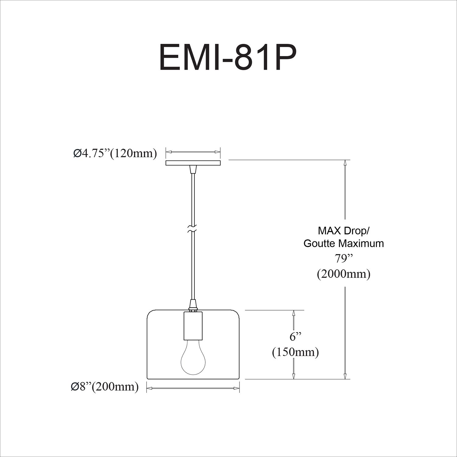 Image 3 Emilia 8" Wide Painted White Metal Drum Mini Pendant more views