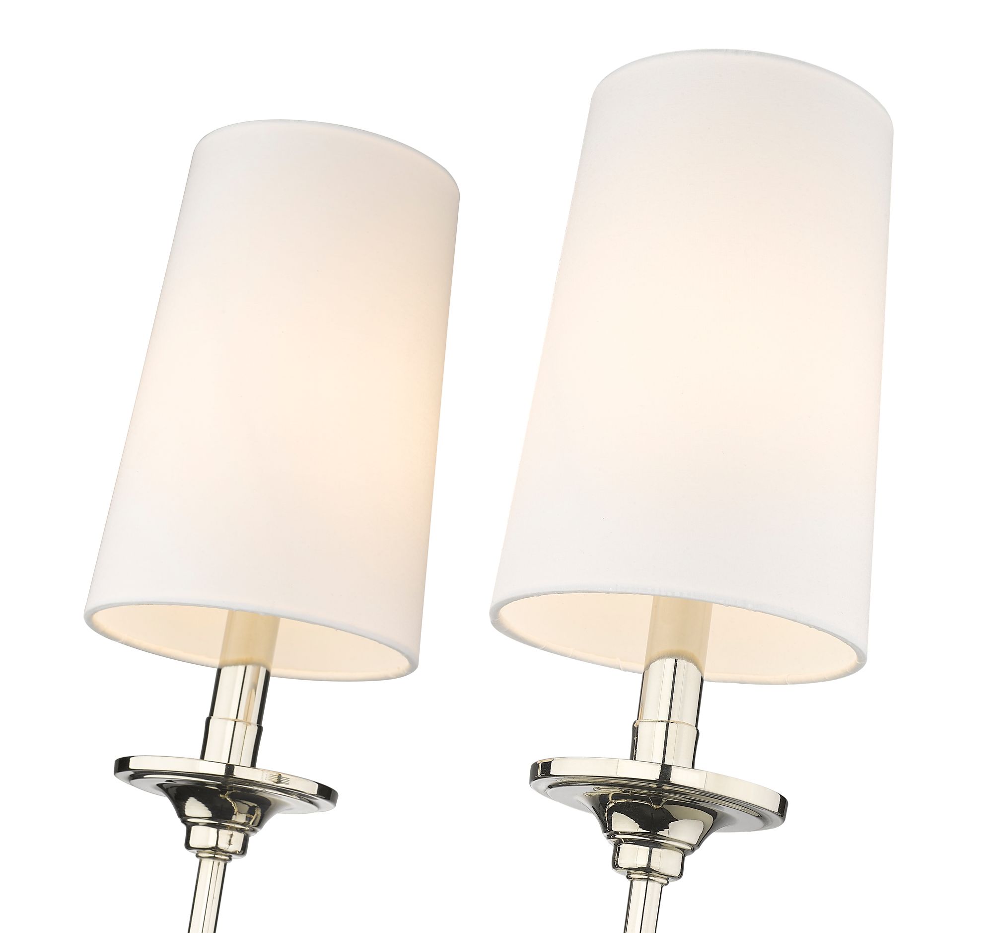 Emily 24" High Polished Nickel 2-Light Wall Sconce in scene