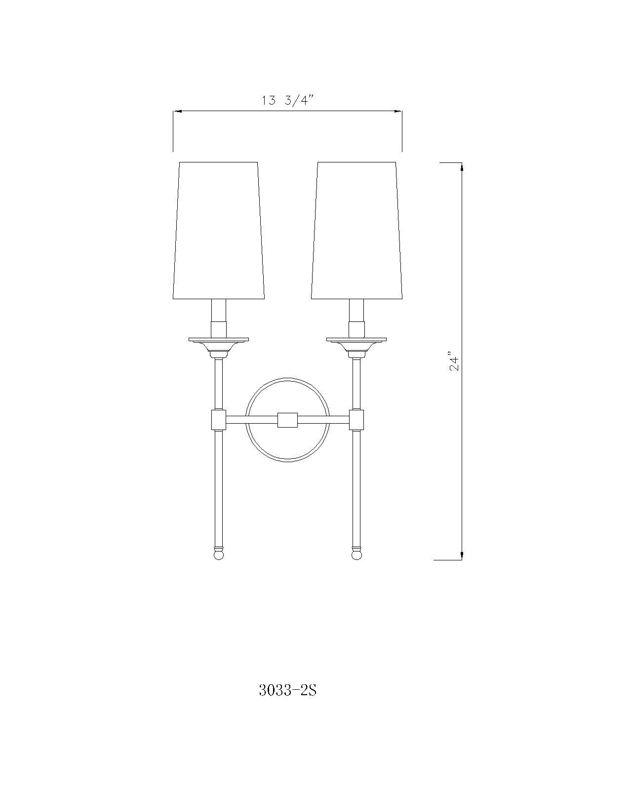 Emily 24" High Polished Nickel 2-Light Wall Sconce in scene