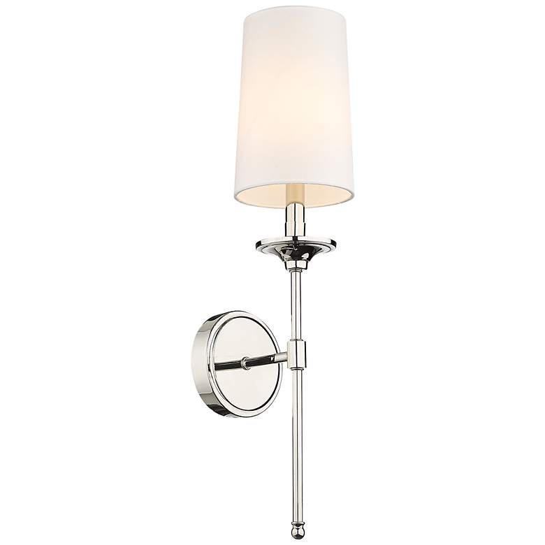 Image 3 Emily 24 inch High Polished Nickel Metal Wall Sconce