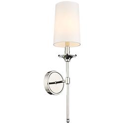 Emily 24&quot; High Polished Nickel Metal Wall Sconce
