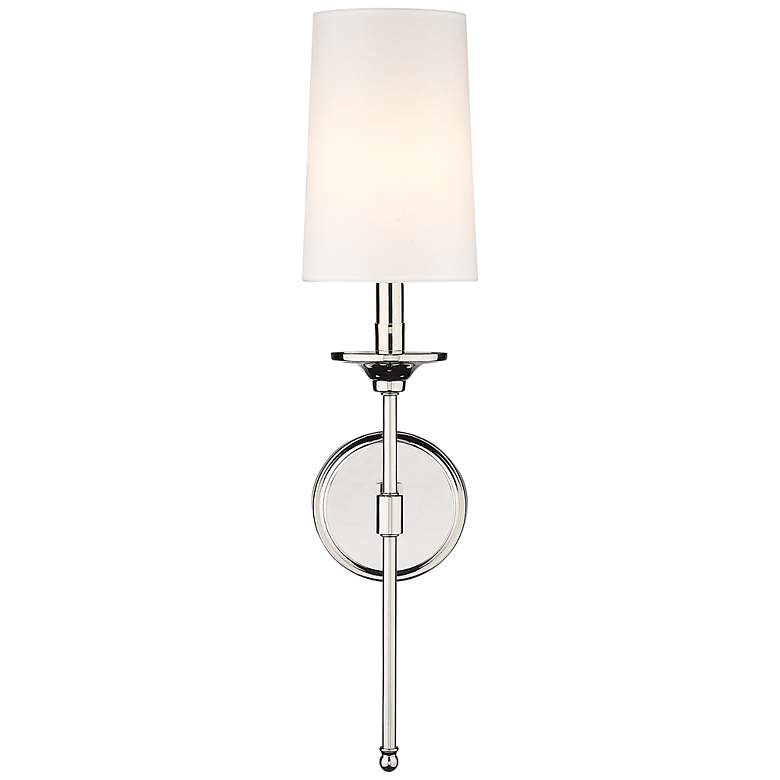 Image 5 Emily 24" High Polished Nickel Metal Wall Sconce more views