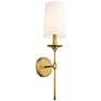 Emily 24" High Rubbed Brass Metal Wall Sconce