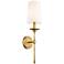 Emily 24" High Rubbed Brass Metal Wall Sconce