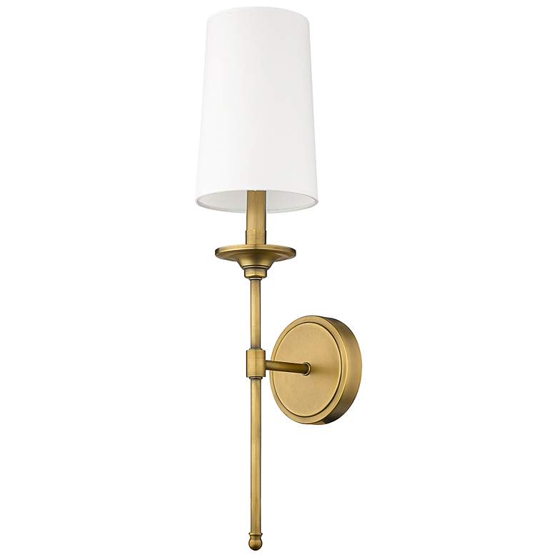 Image 7 Emily 24 inch High Rubbed Brass Metal Wall Sconce more views