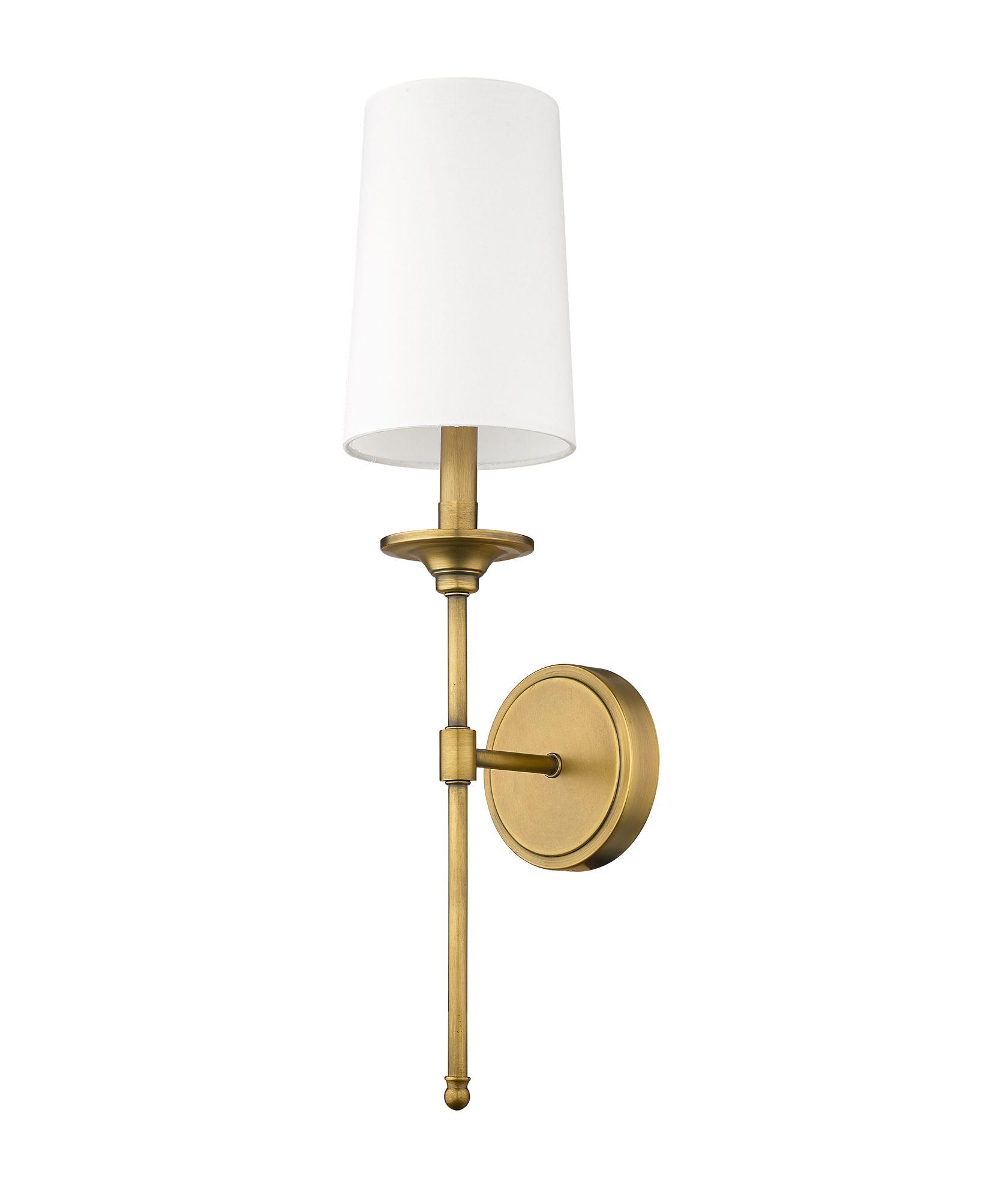 Emily 24" High Rubbed Brass Metal Wall Sconce