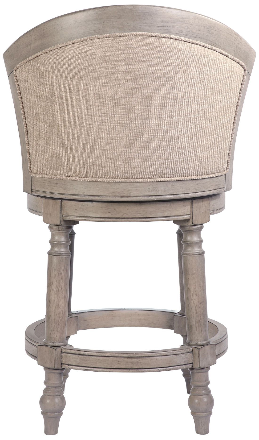 Image 5 Emily 26" Beige Santon Linen Fabric Swivel Counter Stool more views