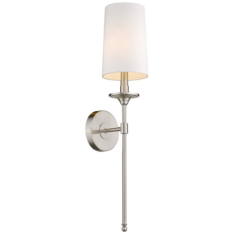 Image 1 Emily 26" High Brushed Nickel Wall Sconce