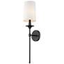 1_Emily 26" High Matte Black Wall Sconce
