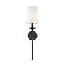 2_Emily 26" High Matte Black Wall Sconce more views