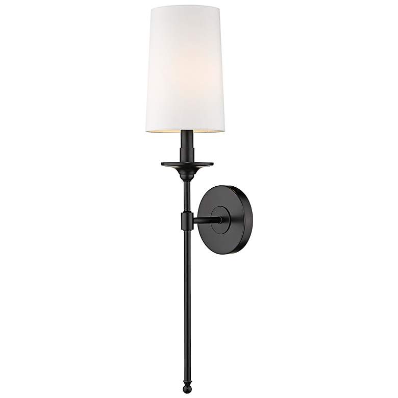 Image 4 Emily 26" High Matte Black Wall Sconce more views