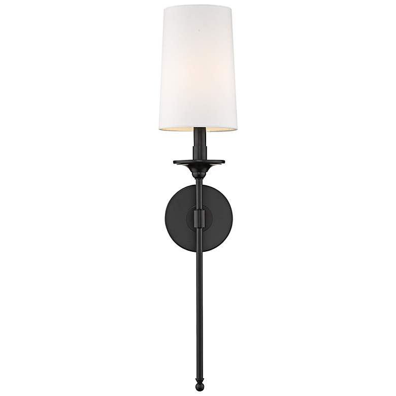 Image 5 Emily 26" High Matte Black Wall Sconce more views
