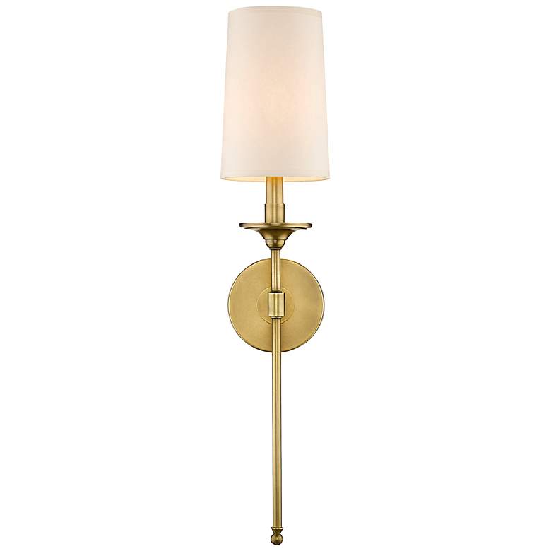 Image 3 Emily 26" High Rubbed Brass Metal Wall Sconce more views