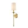 3_Emily 26" High Rubbed Brass Metal Wall Sconce more views