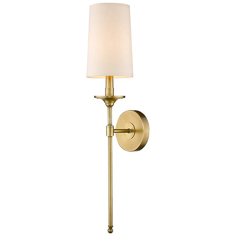 Image 4 Emily 26" High Rubbed Brass Metal Wall Sconce more views