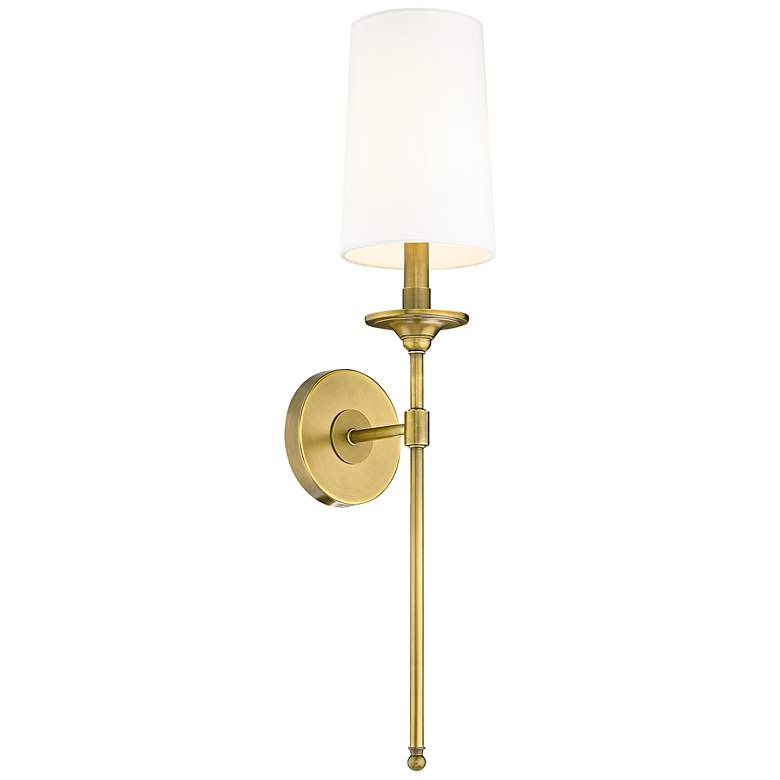 Image 2 Emily 26" High Rubbed Brass Wall Sconce