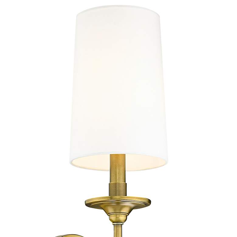 Image 3 Emily 26" High Rubbed Brass Wall Sconce more views