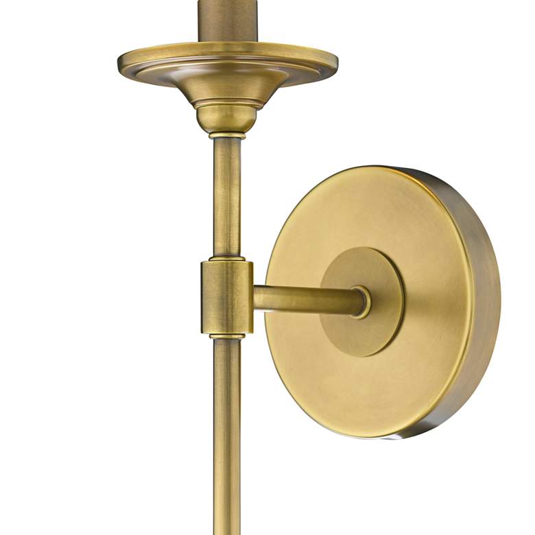 Image 4 Emily 26" High Rubbed Brass Wall Sconce more views