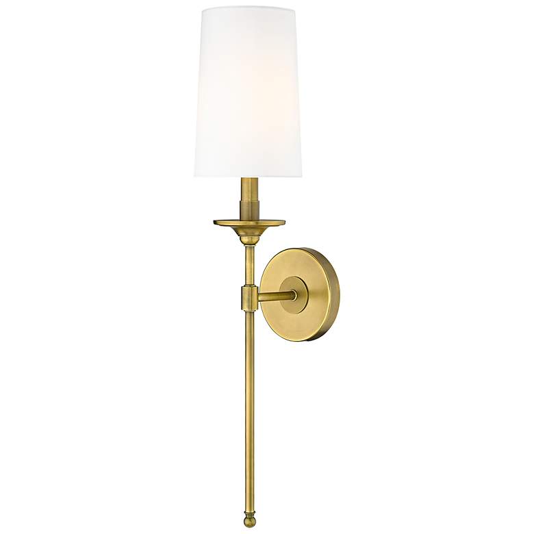 Image 5 Emily 26" High Rubbed Brass Wall Sconce more views