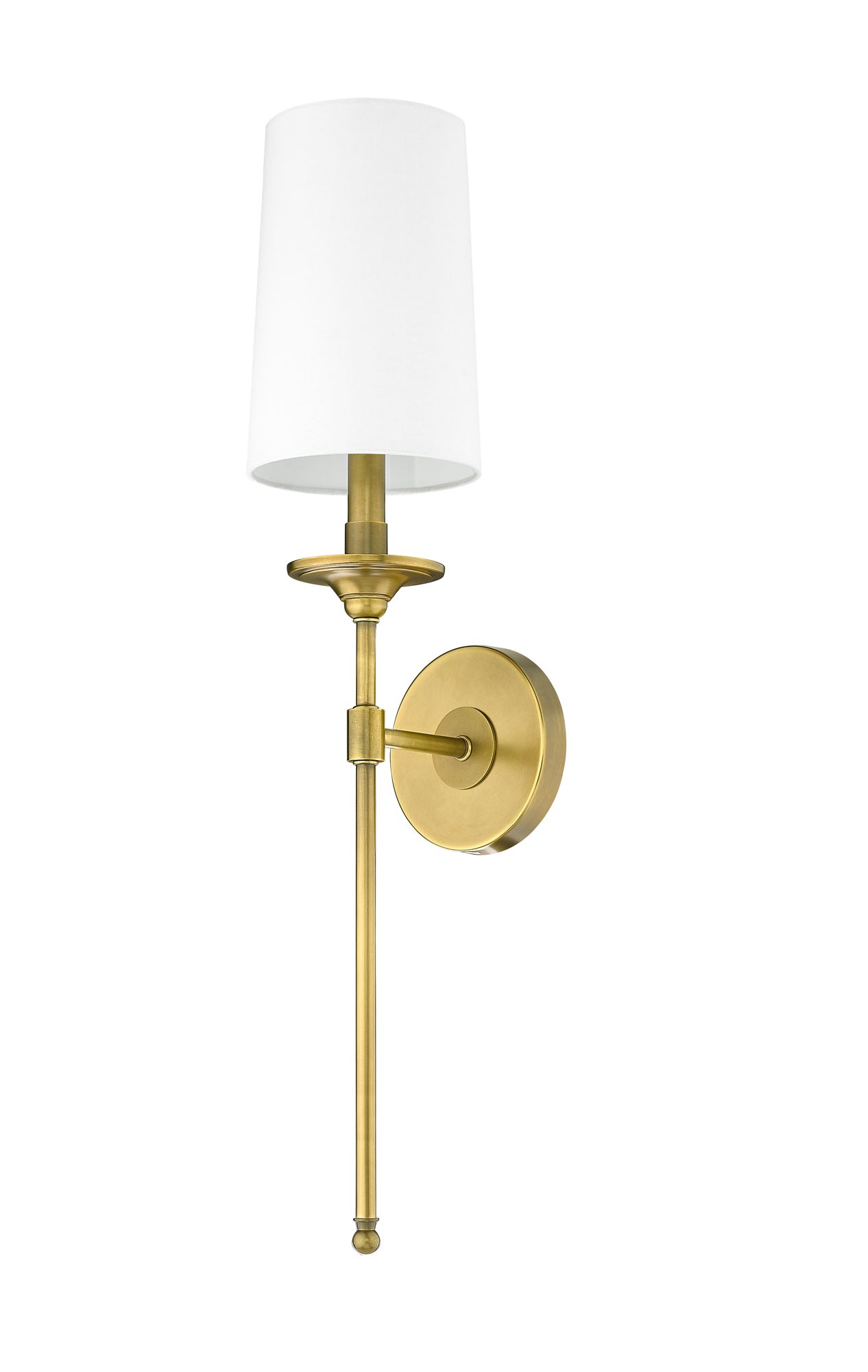 Emily 26" High Rubbed Brass Wall Sconce