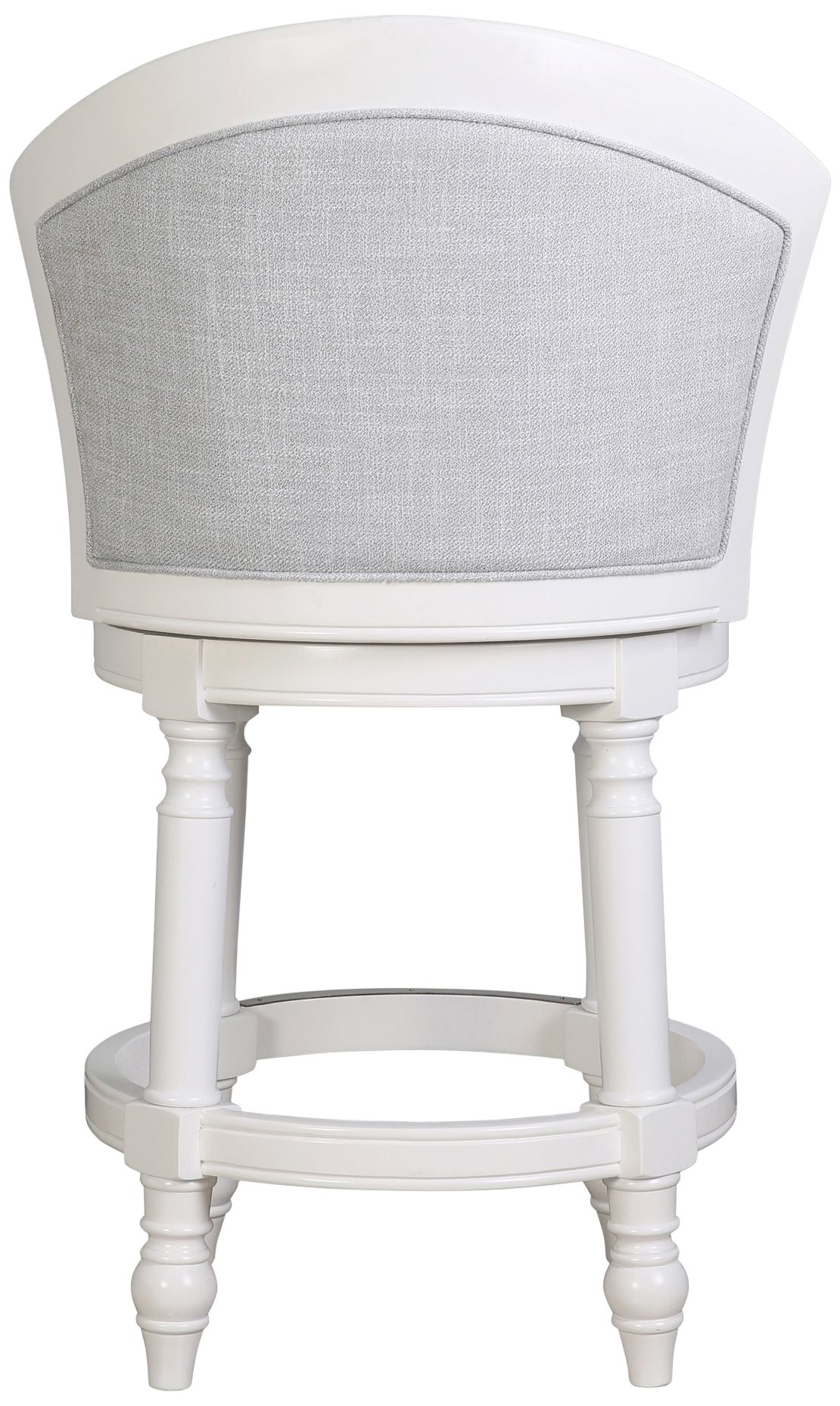 Image 3 Emily 26" Light Gray Fabric Swivel Counter Stool more views