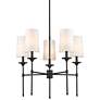 3_Emily 28" Wide Matte Black 5-Light Chandelier