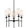 Emily 28" Wide Matte Black 5-Light Chandelier