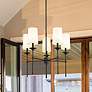 2_Emily 28" Wide Matte Black 5-Light Chandelier