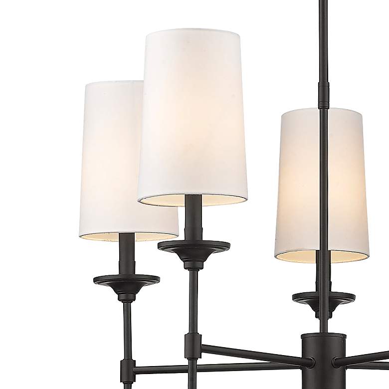 Image 4 Emily 28" Wide Matte Black 5-Light Chandelier more views