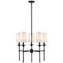 7_Emily 28" Wide Matte Black 5-Light Chandelier more views