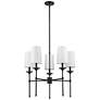 Emily 28" Wide Matte Black 5-Light Chandelier in scene