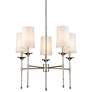 3_Emily 28" Wide Polished Nickel 5-Light Chandelier