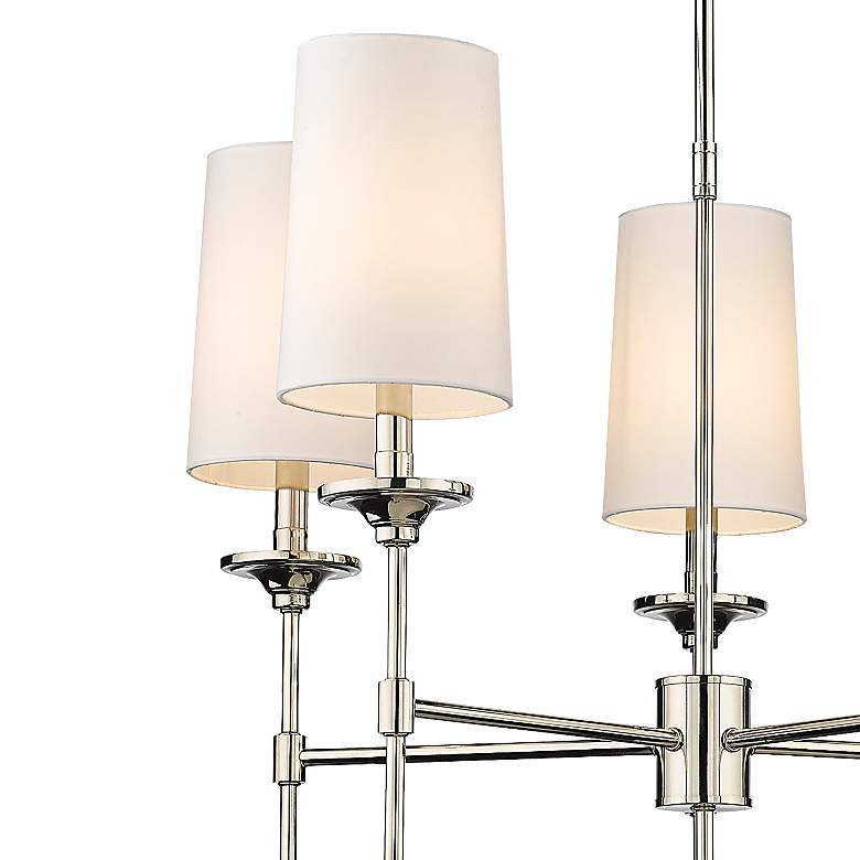 Image 4 Emily 28" Wide Polished Nickel 5-Light Chandelier more views