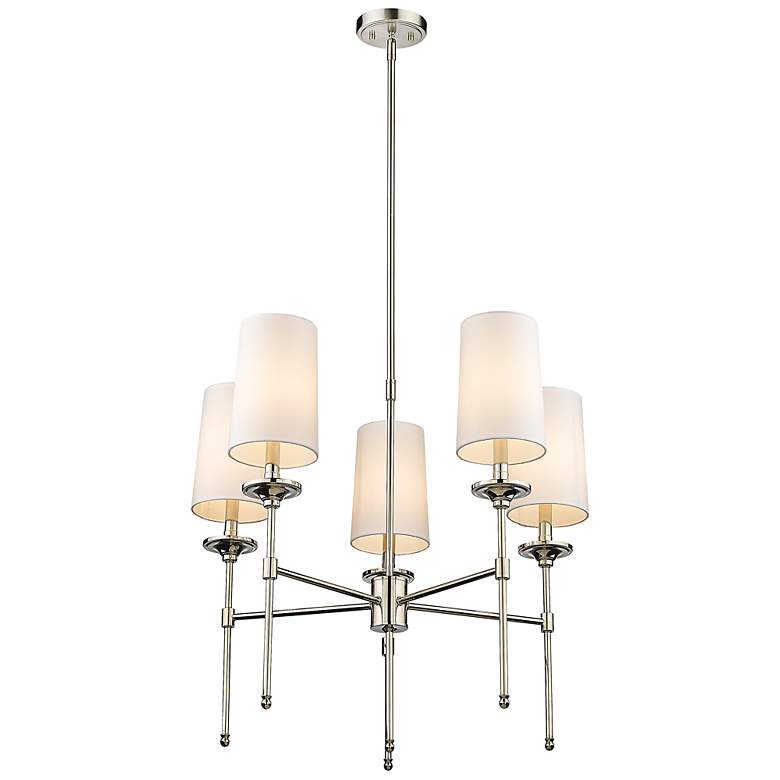 Image 5 Emily 28" Wide Polished Nickel 5-Light Chandelier more views