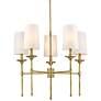 3_Emily 28" Wide Rubbed Brass 5-Light Drum Chandelier