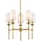 Emily 28" Wide Rubbed Brass 5-Light Drum Chandelier