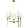 7_Emily 28" Wide Rubbed Brass 5-Light Drum Chandelier more views