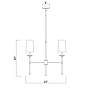 Emily 28" Wide Rubbed Brass 5-Light Drum Chandelier in scene