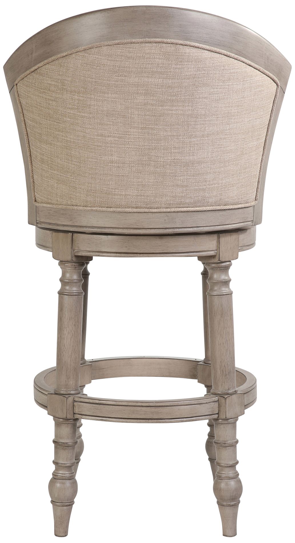 Image 3 Emily 31" Beige Santon Linen Fabric Swivel Bar Stool more views