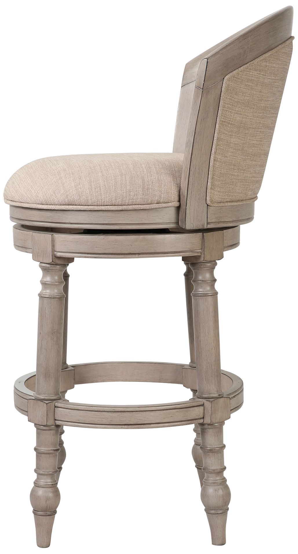 Image 5 Emily 31" Beige Santon Linen Fabric Swivel Bar Stool more views