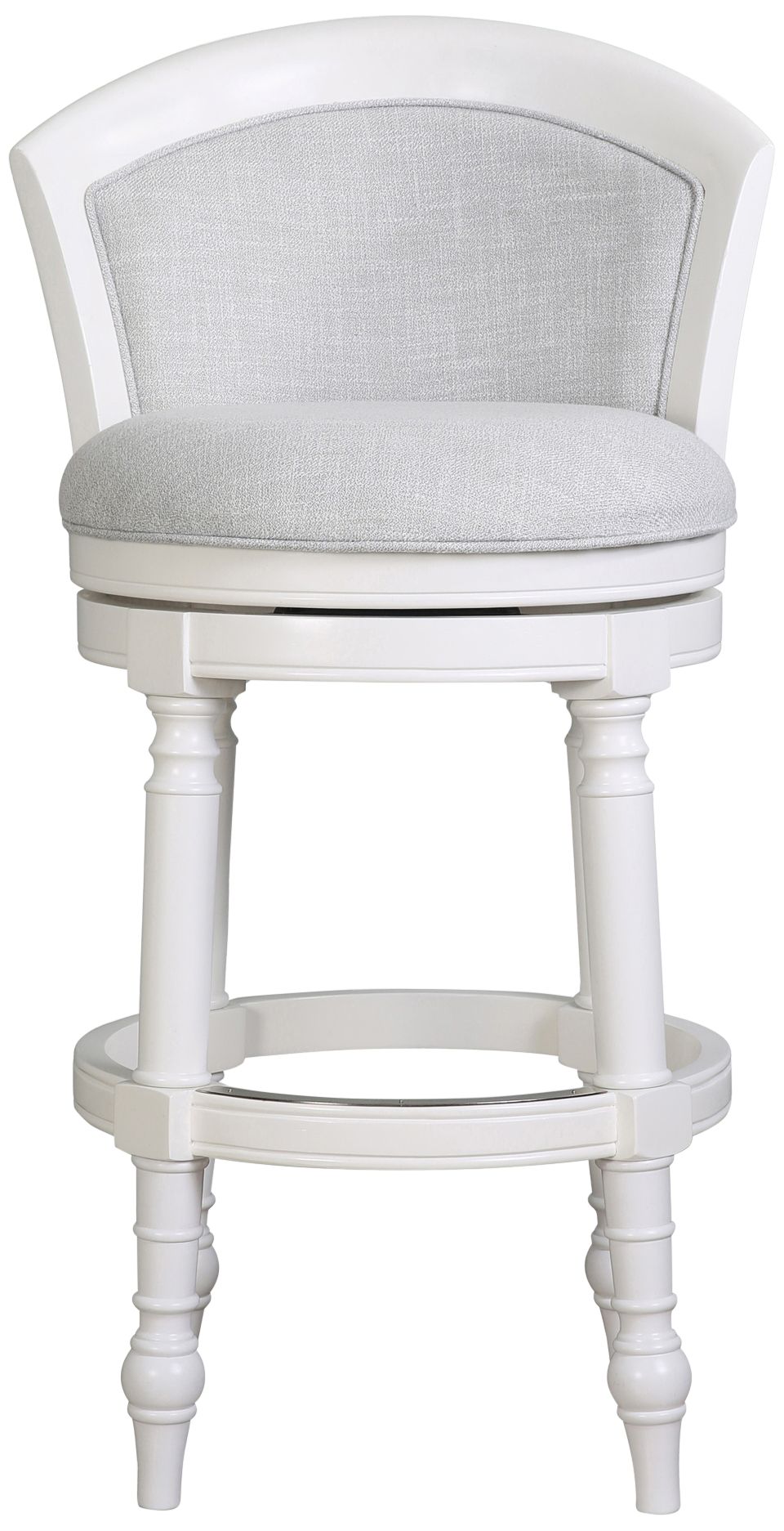 Image 4 Emily 31" Light Gray Fabric Swivel Bar Stool more views