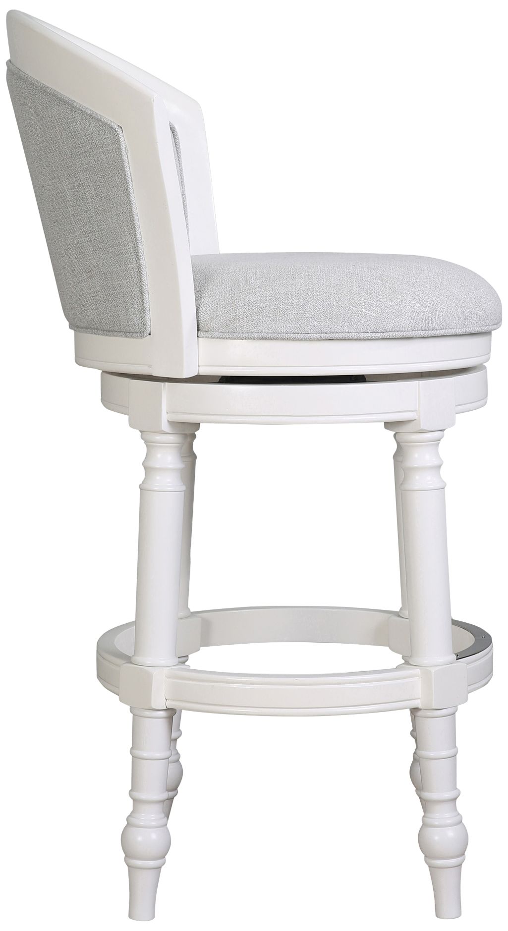 Image 5 Emily 31" Light Gray Fabric Swivel Bar Stool more views