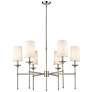 2_Emily 38" Wide Brushed Nickel 6-Light Chandelier