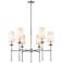 Emily 38" Wide Brushed Nickel 6-Light Chandelier