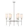 5_Emily 38" Wide Brushed Nickel 6-Light Chandelier more views