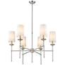 6_Emily 38" Wide Brushed Nickel 6-Light Chandelier more views
