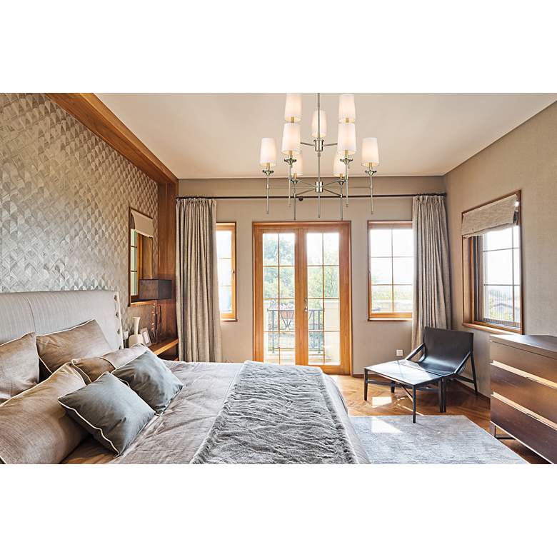 Image 3 Emily 38" Wide Brushed Nickel 9-Light Chandelier more views